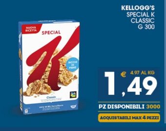 SeBón Supermercati Kellogg's Special K Classic g 300 offerta