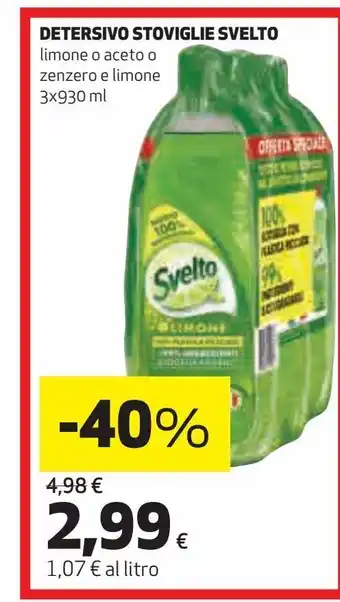 Coop Detersivo stoviglie svelto offerta