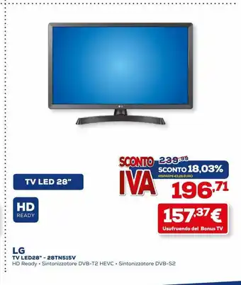 Euronics Tv led 28'' lg offerta