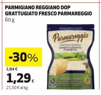 Coop Parmigiano reggiano dop grattugiato fresco parmareggio offerta