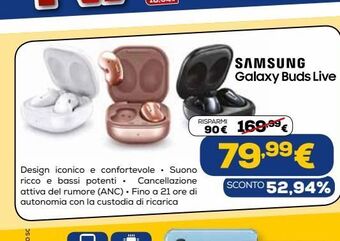 Euronics Samsung galaxy buds live offerta