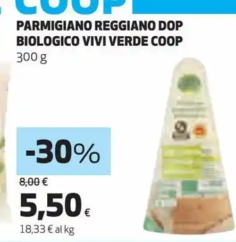 Coop Parmigiano reggiano dop biologico vivi verde coop offerta