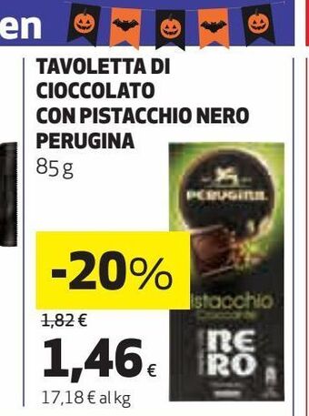 Coop Tavoletta di cioccolato con pistacchio nero perugina offerta
