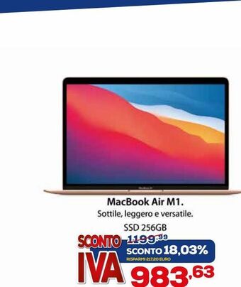 Euronics Macbook air m1 offerta