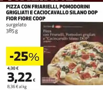 Coop Pizza con friarielli, pomodori grigliati e caciocavallo silano dop fior fiore coop offerta