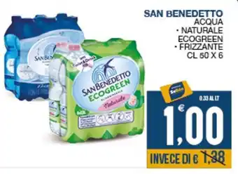 SeBón Supermercati San Benedetto Acqua Naturale Ecogreen/Frizzante cl 50 x 6 offerta