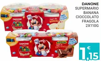 Danone Supermario Banana Cioccolato Fragola 2 x 110 g