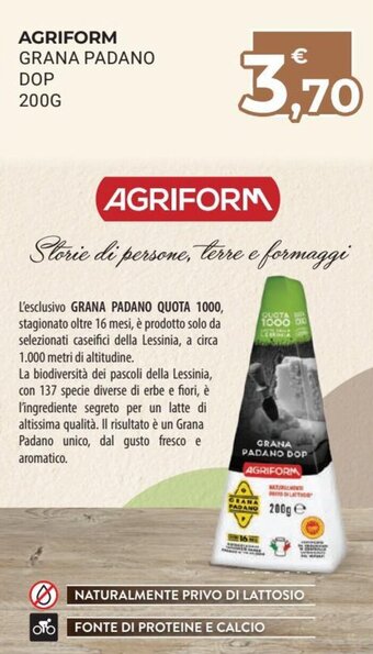 Eté Agriform Grana Padano DOP 200 g offerta