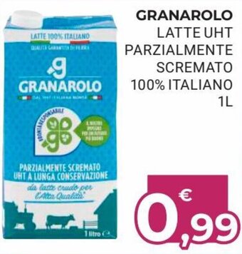 Eté Granarolo Latte UHT Parzialmente Scremato 100% Italiano 1 l offerta