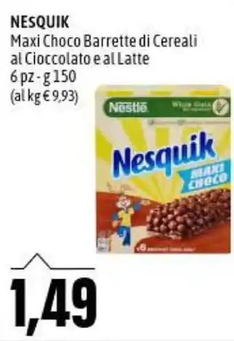 Nesquik Maxi Choco Barrette di Cereali Al Cioccolato e Al Latte 6 pz - g 150