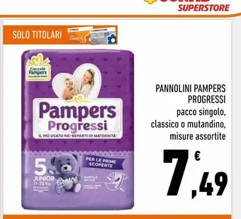 Conad Superstore Pannolini pampers progressi offerta