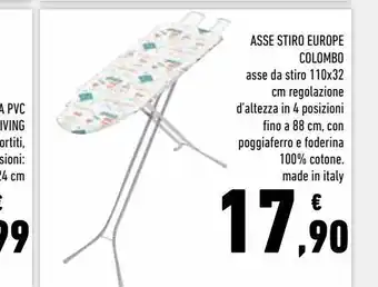 Conad Superstore Asse da stiro europe colombo asse da stiro 110 x 32 offerta