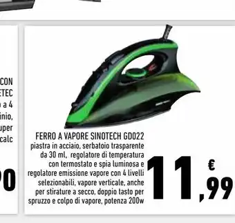 Conad Superstore Ferro a vappore sinotehc gdo22 offerta