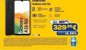 Euronics Samsung galaxy a33 5g offerta