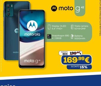Euronics Moto g42 offerta