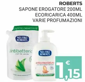 Eté Roberts Sapone Erogatore 200 ml Ecoricarica 400 ml Vari Profumazioni offerta
