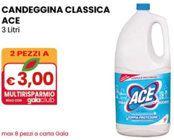 Gala Supermercati Ace Candeggina Classica 3 Litri offerta