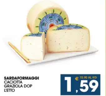 SeBón Supermercati Sardaformaggi Caciotta Graziola DOP offerta