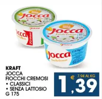 SeBón Supermercati Kraft Jocca Fiocchi Cremosi Classici/Senza Lattosio g 175 offerta