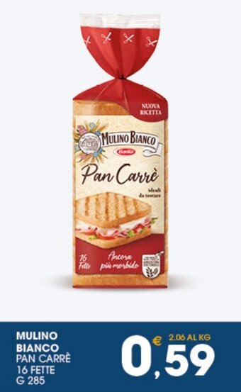 SeBón Supermercati Mulino Bianco Pan Carrè 16 Fette g 285 offerta