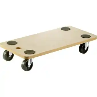 Pedana di trasporto in legno, 4 ruote, 60x30 cm