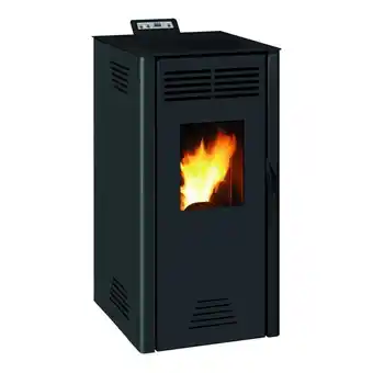 Invicta stufa a pellet ventilata modello adrano 7 colore nero