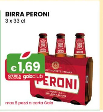 Gala Supermercati Birra Peroni 3 x 33 cl offerta