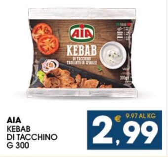SeBón Supermercati AIA Kebab di Tacchino g 300 offerta