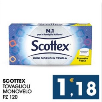 SeBón Supermercati Scottex Tovaglioli Monovelo pz 120 offerta