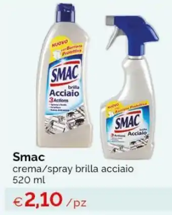 Acqua & Sapone Smac crema/spray brilla acciaio 520 ml offerta