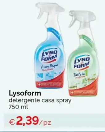 Acqua & Sapone Lysoform detergente casa spray 750 ml offerta