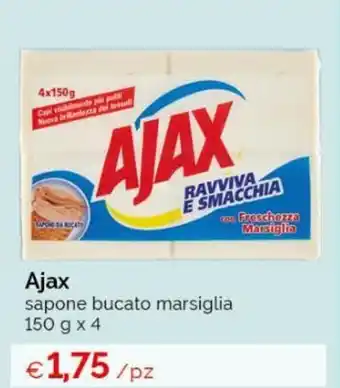 Acqua & Sapone Ajax sapone bucato marsiglia 150 g x 4 offerta