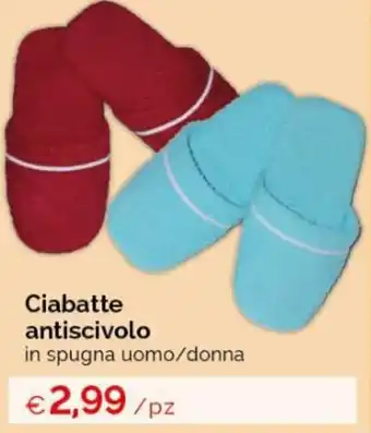 Acqua & Sapone Ciabatte antiscivolo in spugna uomo/donna offerta