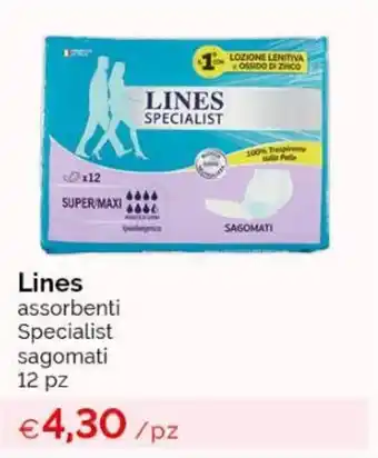 Acqua & Sapone Lines assorbenti Specialist sagomati 12 pz offerta