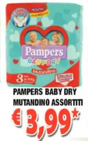 Cossuto Pampers Baby Dry Mutandino Assortiti offerta