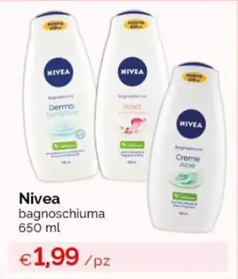 Acqua & Sapone Nivea Bagnoschiuma 650 ml offerta