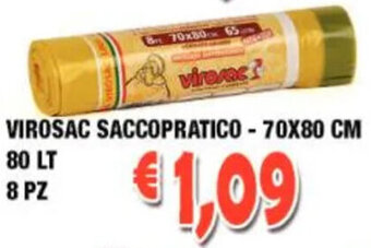 Virosac Saccopratico - 70x80 cm 80 Lt 8 pz