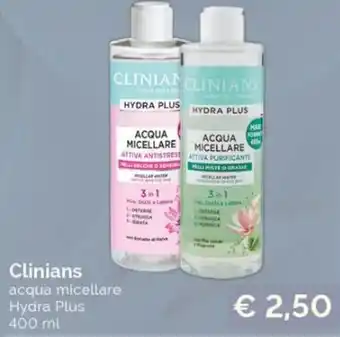 Acqua & Sapone Clinians acqua micellare Hydra Plus 400 ml offerta