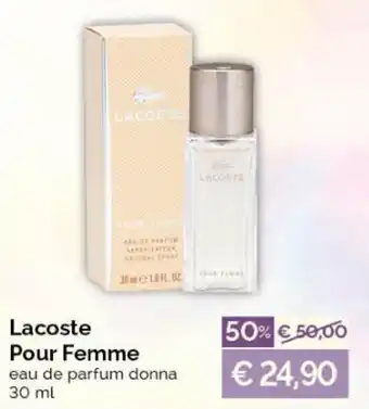 Acqua & Sapone Lacoste Pour Femme eau de parfum donna 30 ml offerta