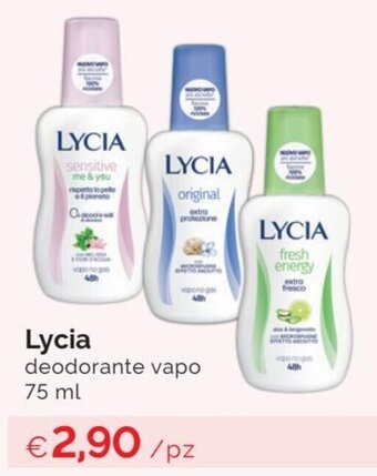 Prodet Lycia Deodorante vapo 75 ml offerta