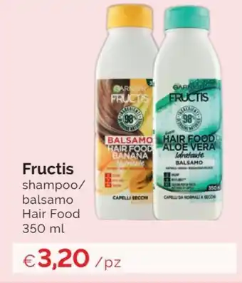 Prodet Fructis Shampoo/Balsamo Hair Food 350 ml offerta