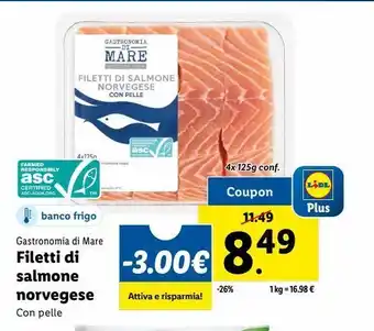 Lidl Filetti di salmone norvegese offerta