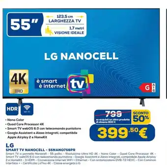 Euronics LG Smart TV Nanocell - 55NANO756PR offerta