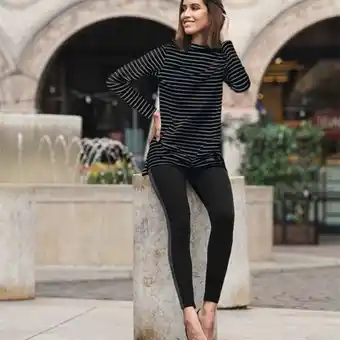 Leggings con strisce cotonella