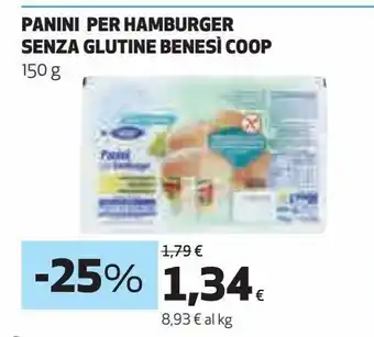 Panini per hamburger senza glutine bene si coop