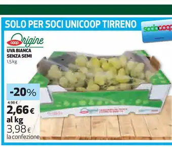 Coop Uva bianca senza semi coop offerta