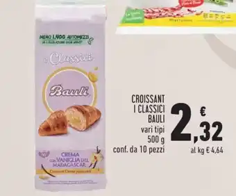 Conad Bauli Croissant I Classici vari tipi 500 g conf. da 10 pezzi offerta