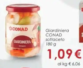 Conad Conad Giardiniera sottaceto 180 g offerta