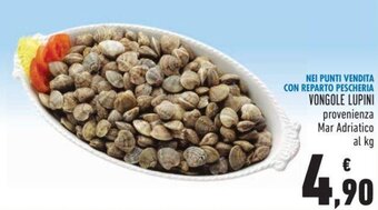 Conad Vongole Lupini provenienza Mar Adriatico offerta