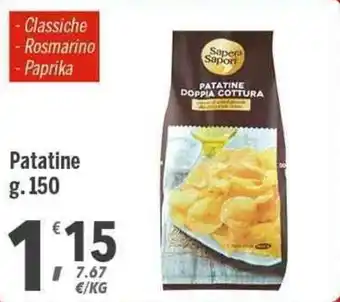 Supermercati Dok Saper di Sapori Patatine g. 150 offerta